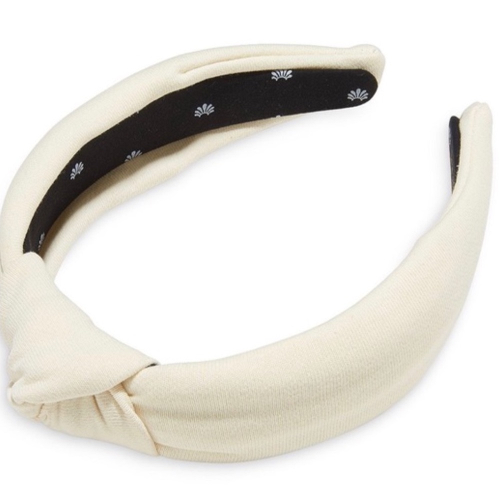 Lele Sadoughi Cream Woven Headband
